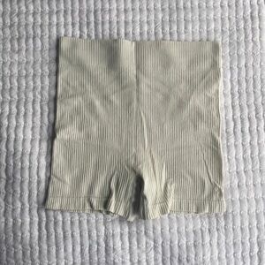 SKIMS cream ribbed shorts discontinued rare